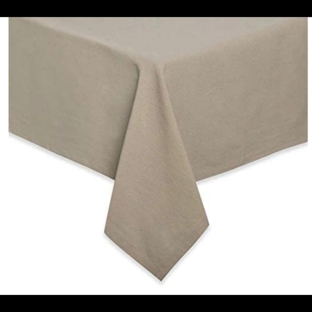 Gray Relaxed Washed Cotton Collection Tablecloth